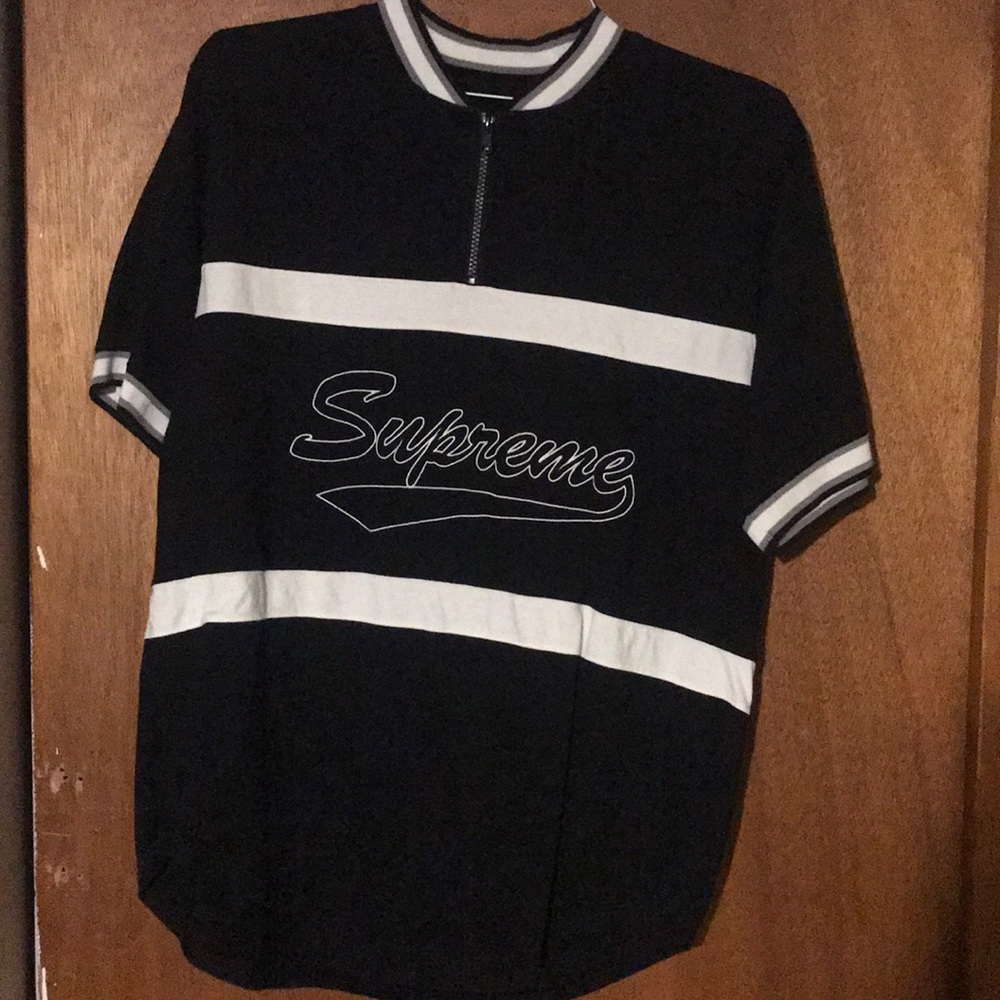 Half zip S/S Baseball Top